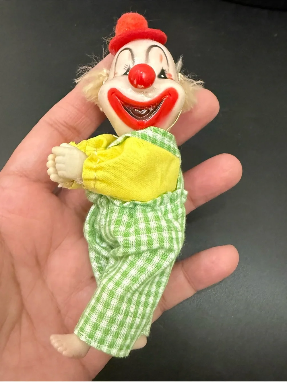 Vintage 80’s Plastic Face Clown Pencil Hugger